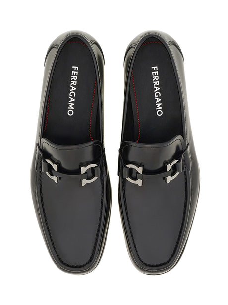 Ferragamo Elegant Loafers with Gancini Hook Detail for Women