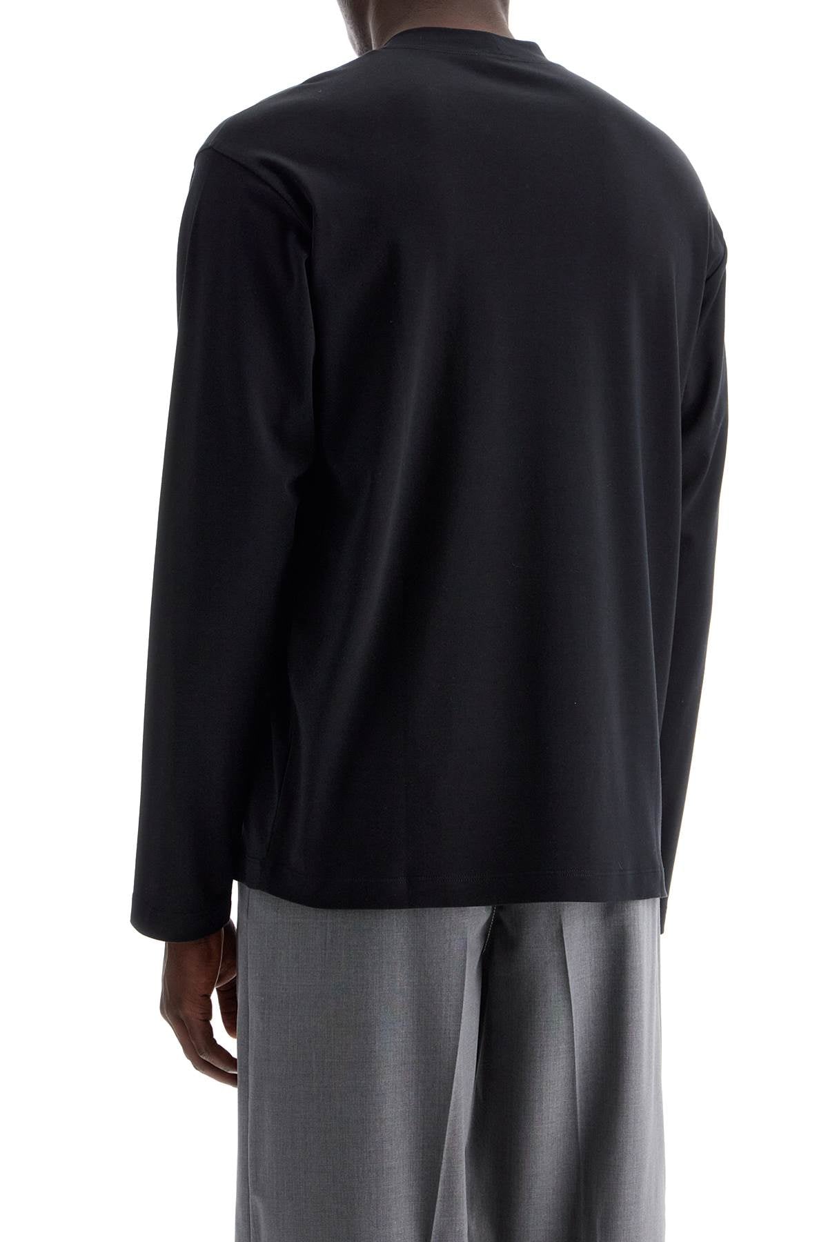 FERRAGAMO Luxury Long-Sleeved Cotton & Silk T-Shirt