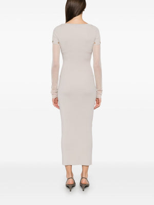 MAX MARA SPORTMAX Knit Long Dress with Detachable Sleeves