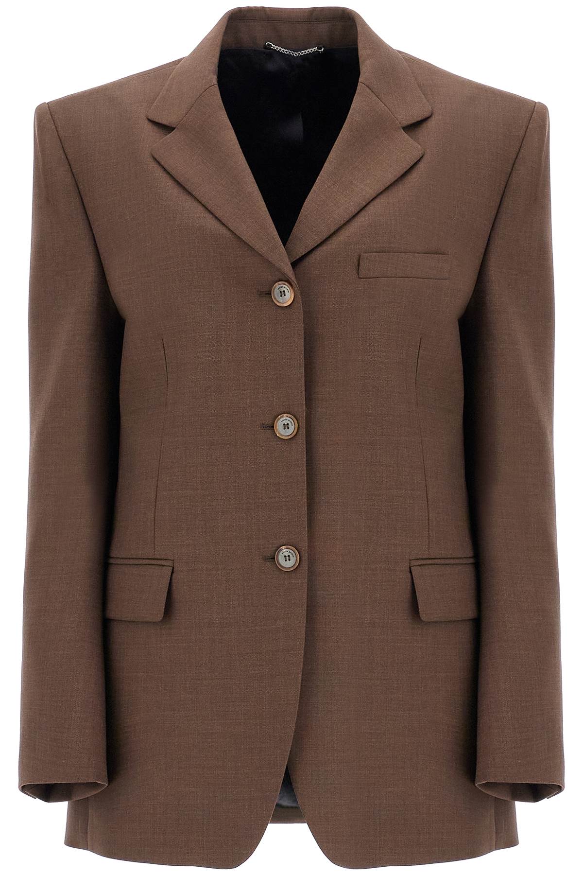 MAGDA BUTRYM Oversized Three-Button Wool Blazer