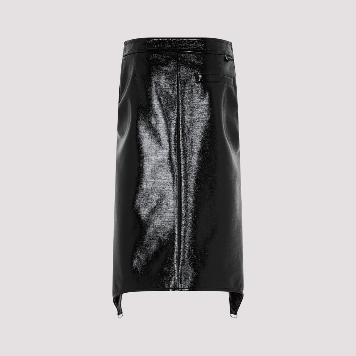 COURREGÈS Black Vinyl Skirt for Women - SS23 Collection