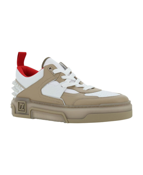 CHRISTIAN LOUBOUTIN Tan Leather Panelled Sneakers for Men