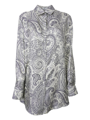 เสื้อเชิ้ตไหมนิ้วสวยพร้อมลายPaisley