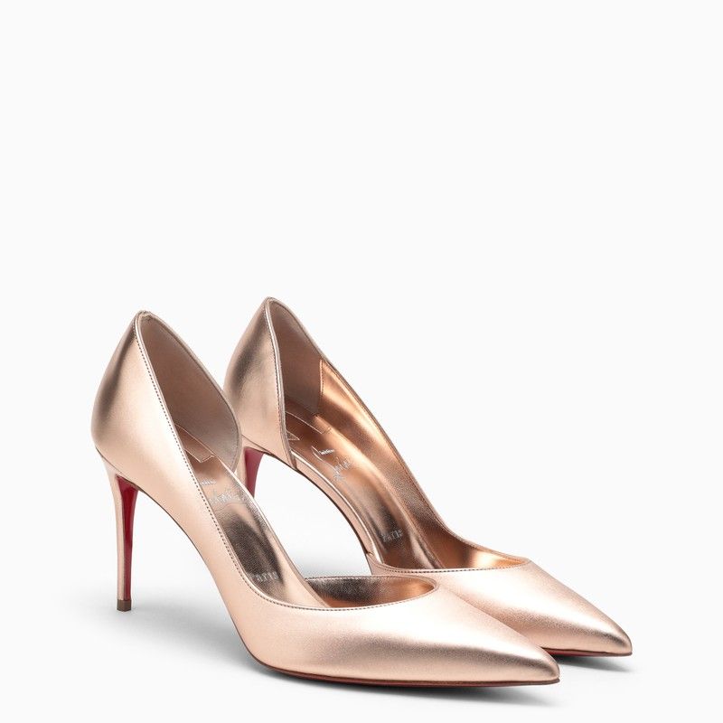 Bronze Leather Pointed Toe Pumps for Women - SS24