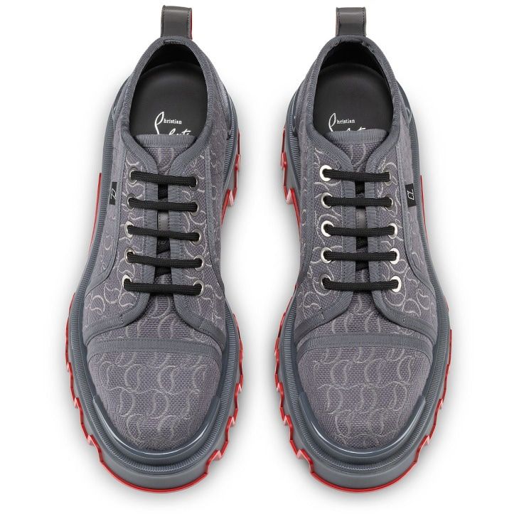 CHRISTIAN LOUBOUTIN Neutral Gray Derbies for Men - SS24 Collection