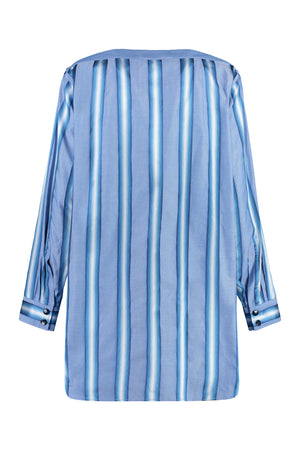 ETRO Blue Striped Off-Shoulder Mini Dress for Women