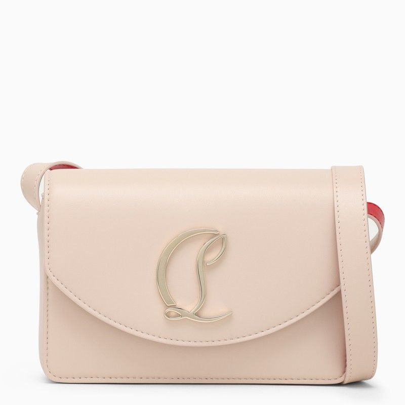 CHRISTIAN LOUBOUTIN Mini Leather Shoulder Handbag with Flap Closure