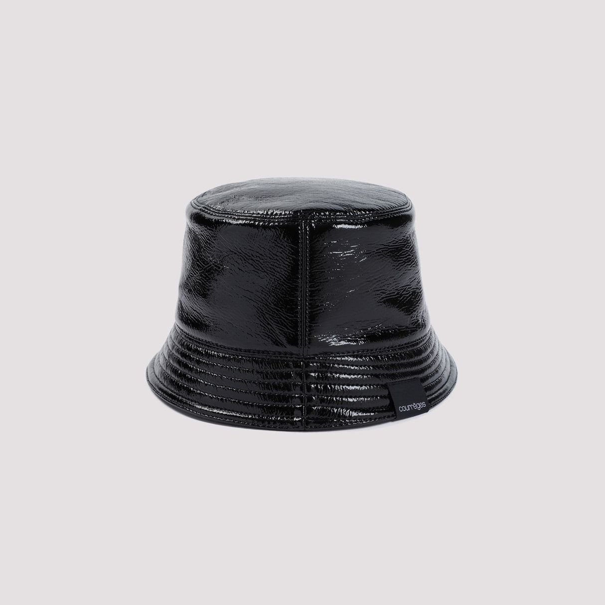 Chapeau Bucket Vinyle Noir pour Femmes - Collection SS24