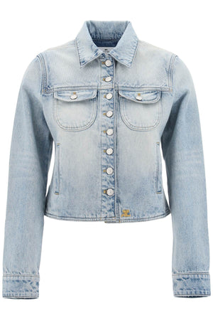 COURREGÈS Light-Washed Cotton Denim Trucker Jacket for Women