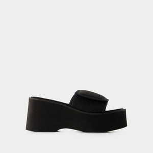 COURREGÈS 2024 Women's Black Sandals - Season 24SS