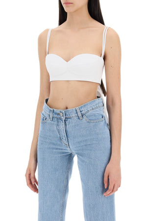 MAGDA BUTRYM Elegant Cotton Poplin Rose Bralette Top