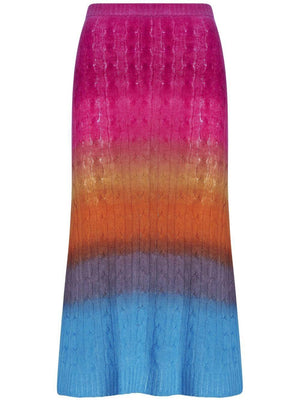 ETRO Multicolored Gradient Wool Skirt - Spring/Summer 2023 Collection