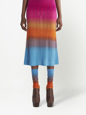 ETRO Multicolored Gradient Wool Skirt - Spring/Summer 2023 Collection