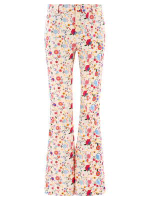 INES DE LA FRESSANGE Embroidered Regular Fit Trousers for Women in White for SS24