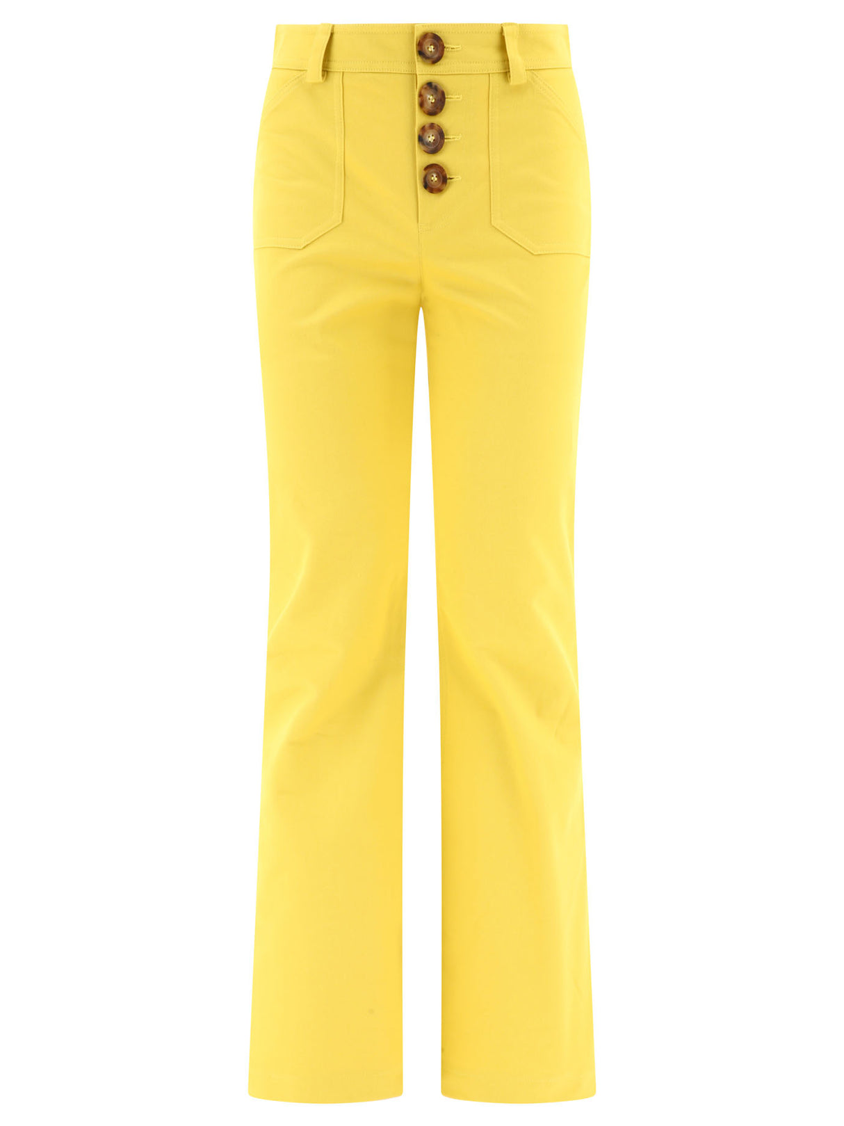 INES DE LA FRESSANGE Charlotte Flare Yellow Trousers