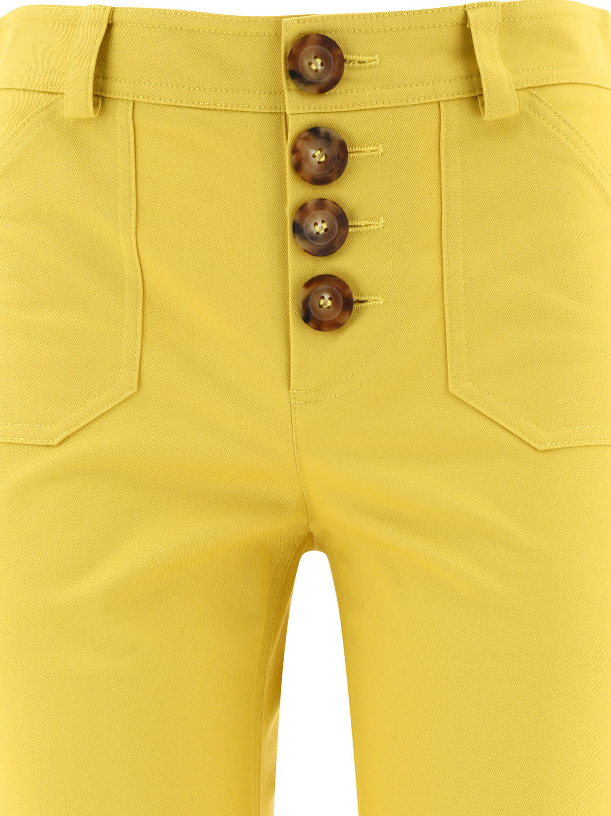 INES DE LA FRESSANGE Charlotte Flare Yellow Trousers