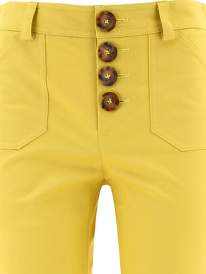 INES DE LA FRESSANGE Charlotte Flare Yellow Trousers