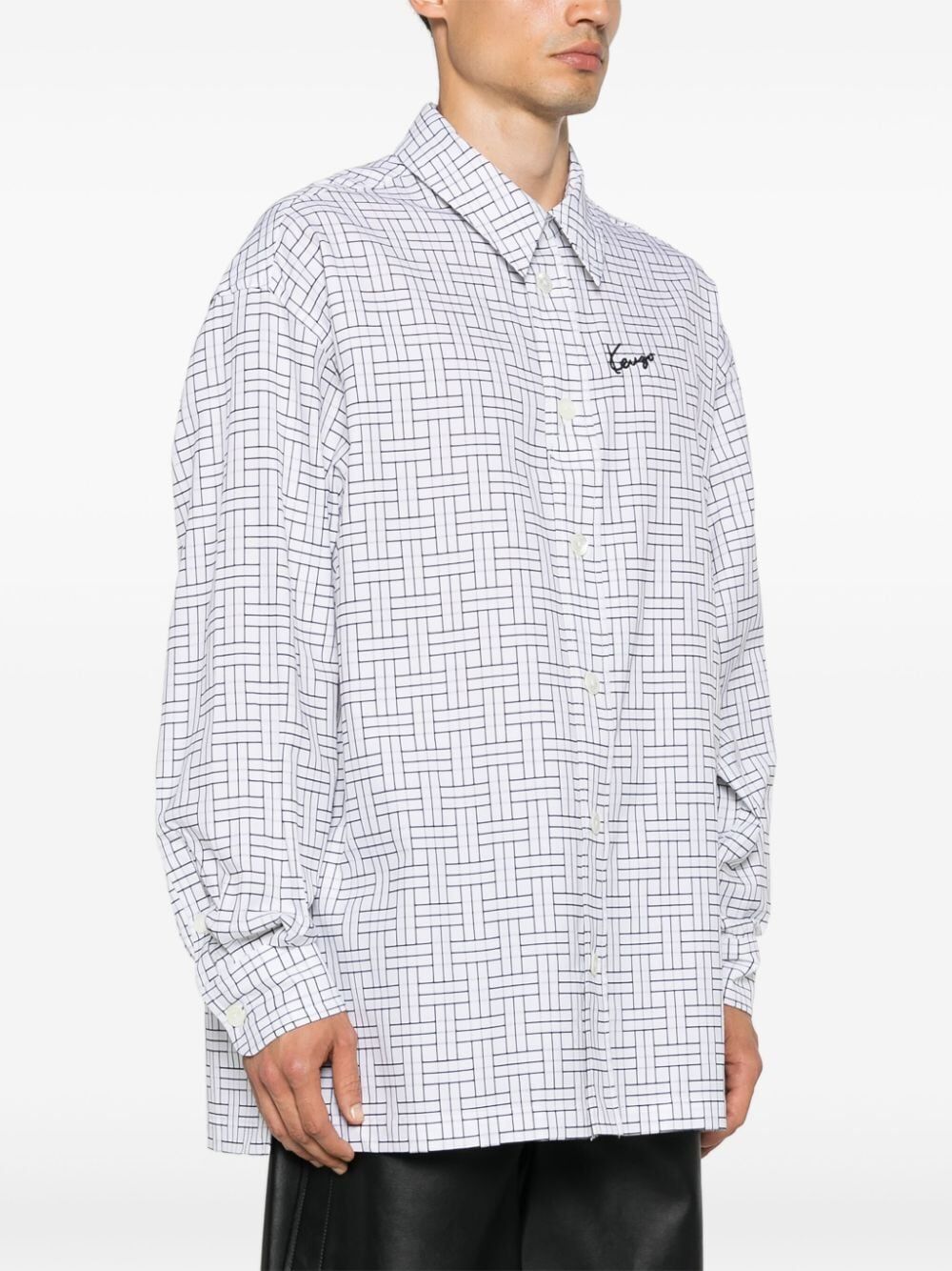 KENZO Modern Cotton Logo Print Shirt