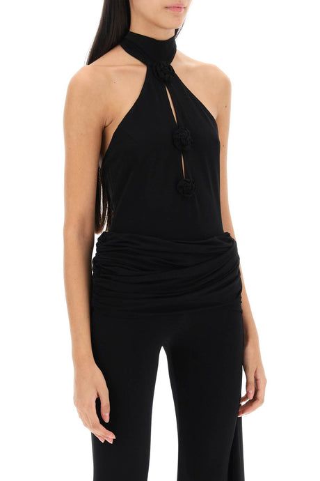 Grecian Halterneck Bodysuit in Black for Women - FW23 Collection