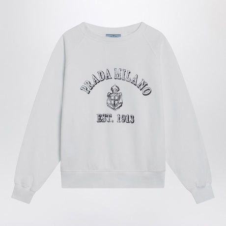 PRADA Logo Print Long Sleeve Sweatshirt