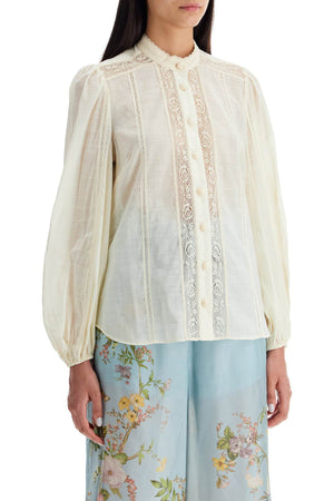 ZIMMERMANN Lace Trim Shirt for Women - Fall Winter 2024