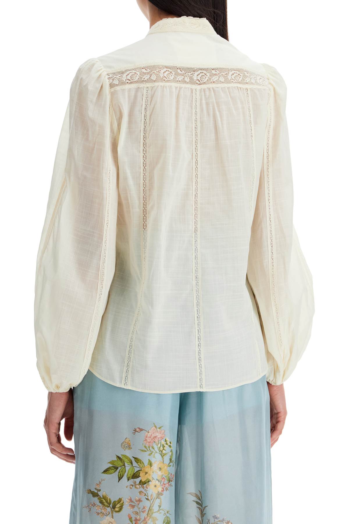 ZIMMERMANN Lace Trim Shirt for Women - Fall Winter 2024