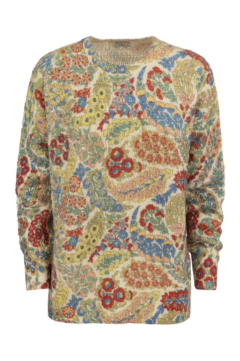 ETRO Floral Paisley Print Wool and Alpaca Jumper for Women - FW22