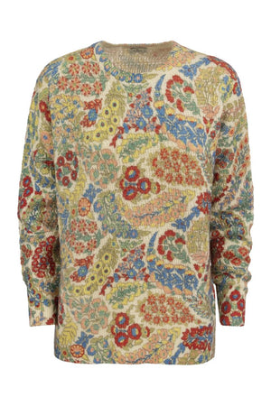 เสื้อกันหนาวลายดอกไม้และลาย Paisley สำหรับผู้หญิง - FW22