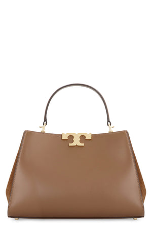 TORY BURCH Saddle Brown Leather Boston Handbag for Women – Spring/Summer 2024 Collection