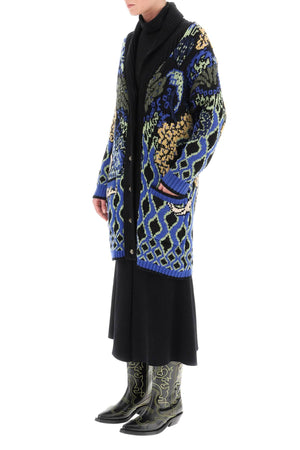 ETRO Floral Motif Cardigan in Wool & Alpaca Blend