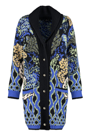 ETRO Floral Motif Cardigan in Wool & Alpaca Blend