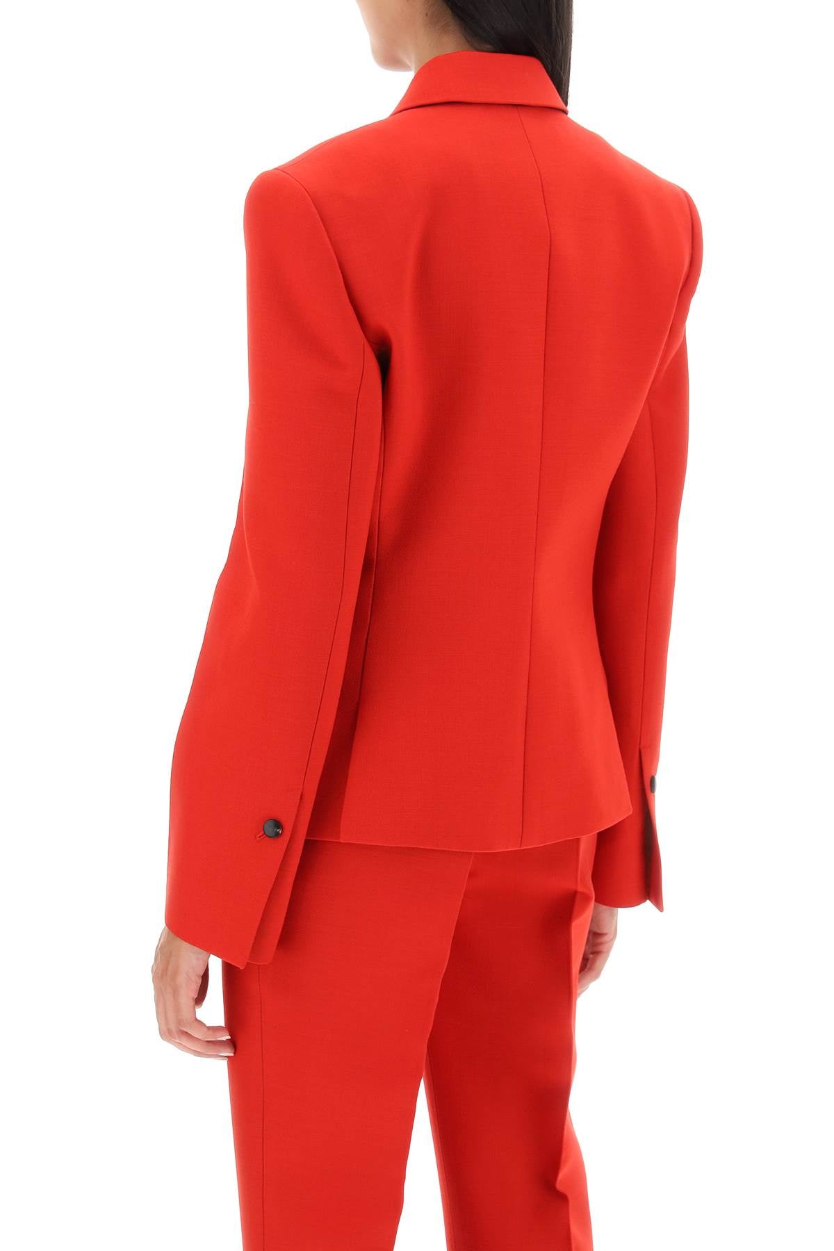 Red Natté Shaped Blazer for Women