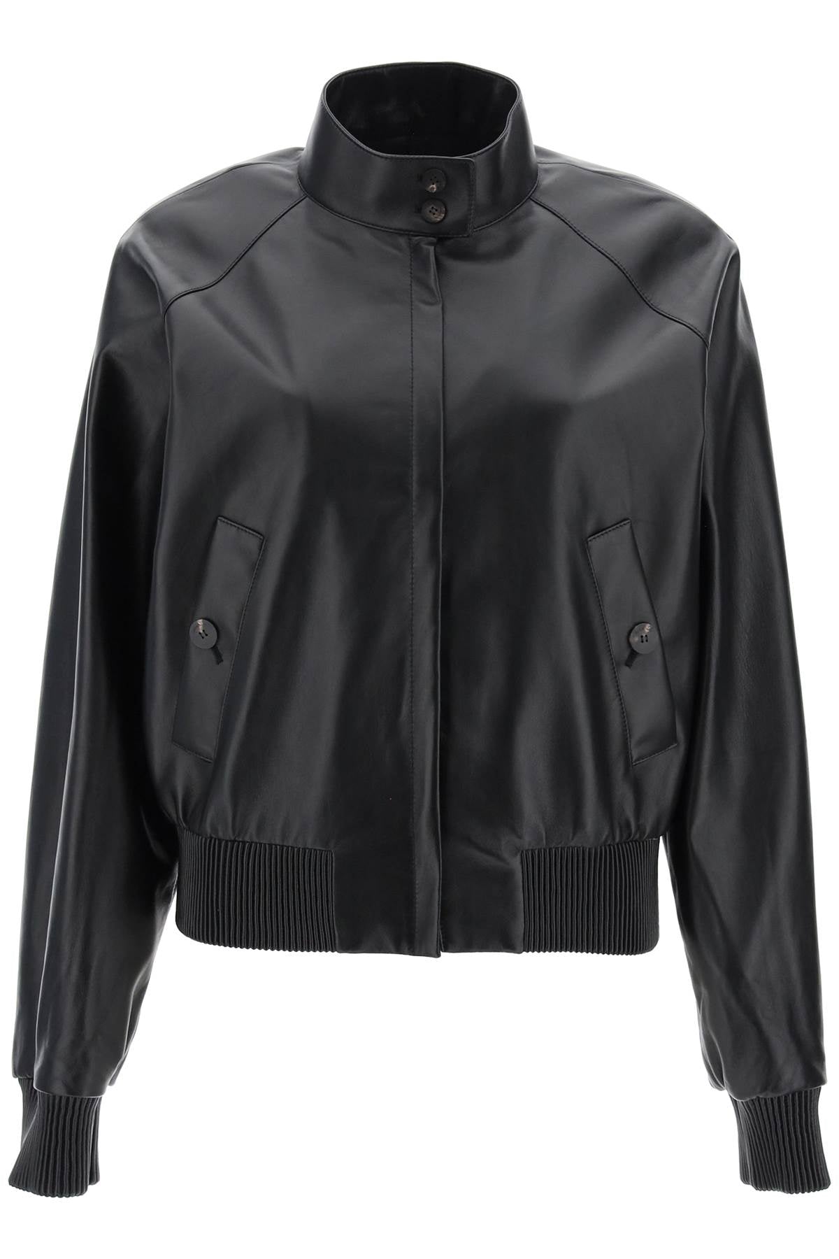 FERRAGAMO Luxurious Leather Jacket for Fashion-Forward Women