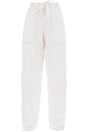 FERRAGAMO Linen Blend Patchwork Pants in XS