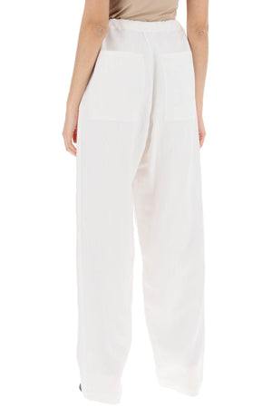 FERRAGAMO Linen Blend Patchwork Pants in XS