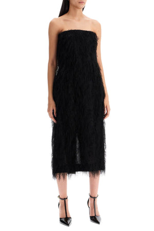 FERRAGAMO FRINGE-TRIMMED SHEATH