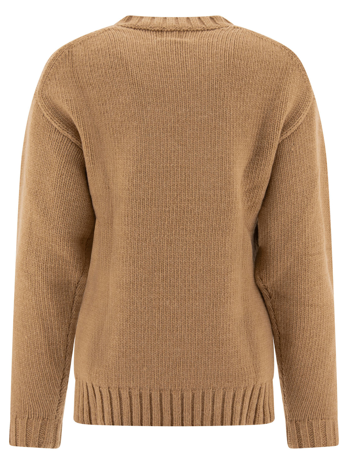 INES DE LA FRESSANGE Classic Merino Wool Sweater in Beige