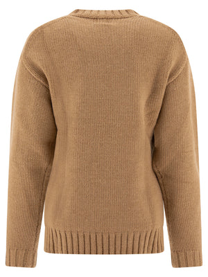 INES DE LA FRESSANGE Classic Merino Wool Sweater in Beige