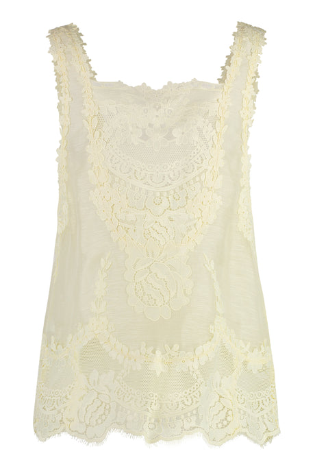 ZIMMERMANN Nature-inspired Floral Lace Tank Top