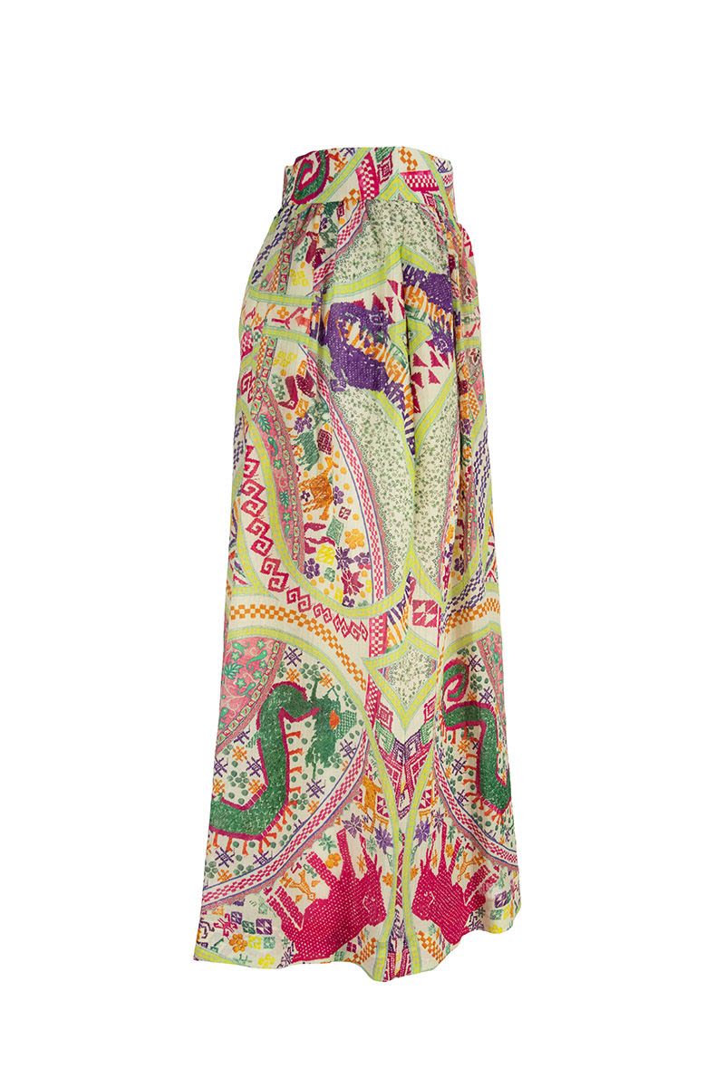 Geometric Print Skirt Trousers for Women