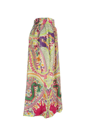 Geometric Print Skirt Trousers | Colorful Design for Women