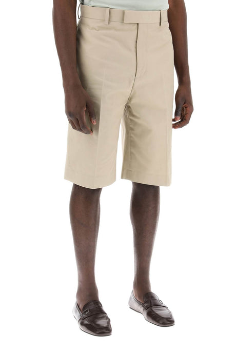 Beige Tailored Bermuda Shorts - Men's Fashion