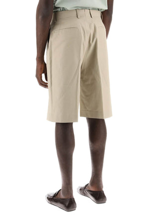 Beige Tailored Bermuda Shorts - Men's Fashion