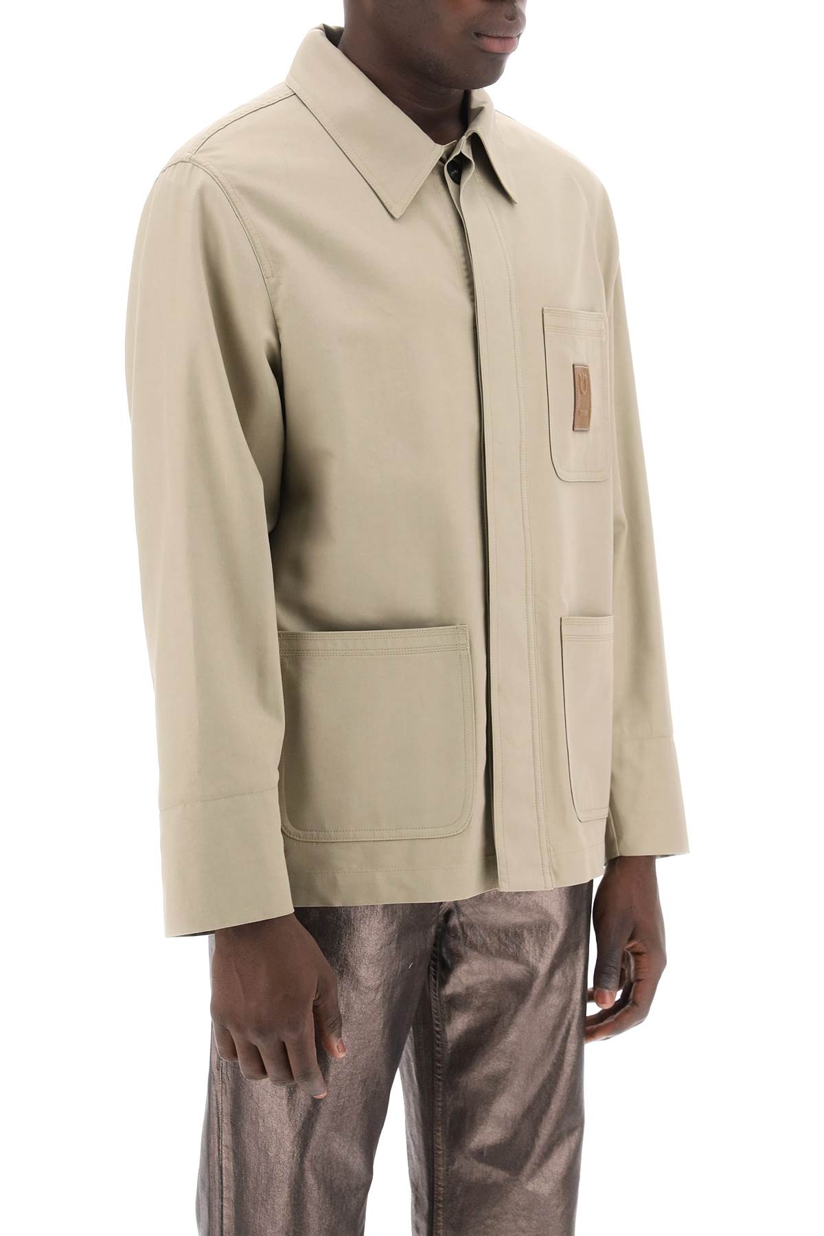 Overshirt khaki nam SS24 từ FERRAGAMO