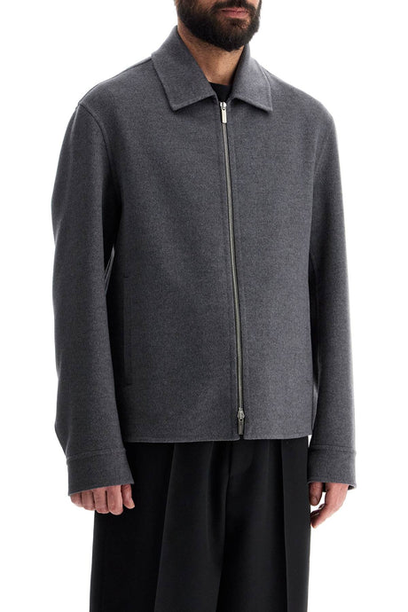 Ferragamo Cashmere Blend Blouson for Men - Boxy Cut