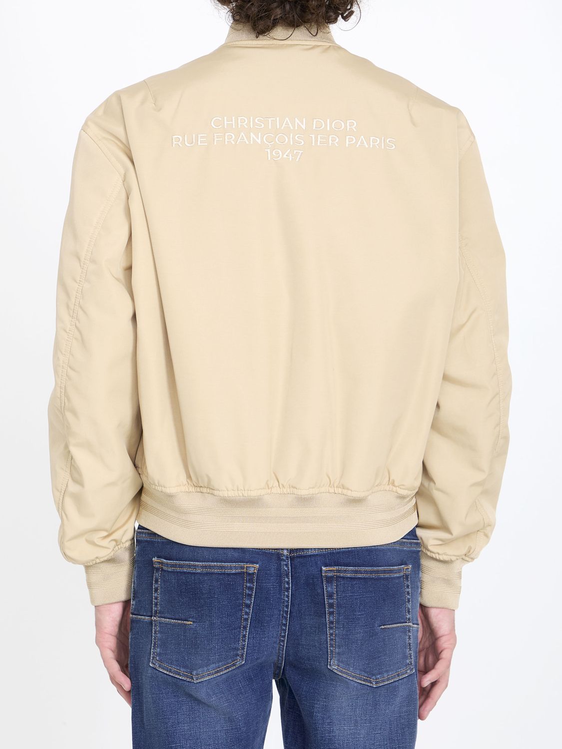 Beige Dior Bomber Jacket from Paris SS24 Collection