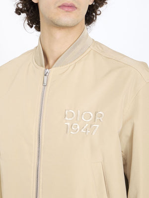 Beige Dior Bomber Jacket from Paris SS24 Collection