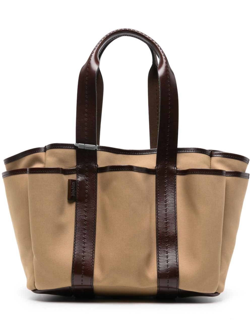 MAX MARA Mini Canvas Basket Tote Handbag