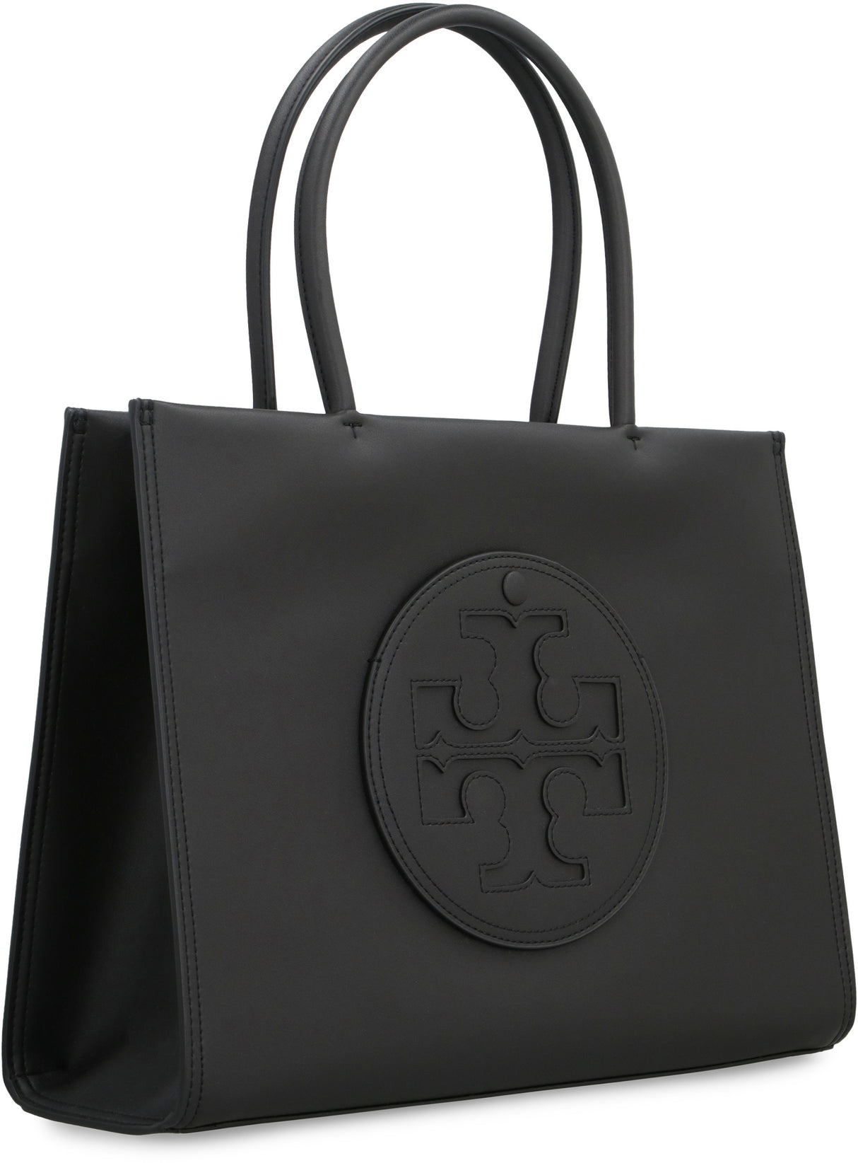 TORY BURCH Small Ella Black Tote Handbag with Cotton Lining for Women - FW24