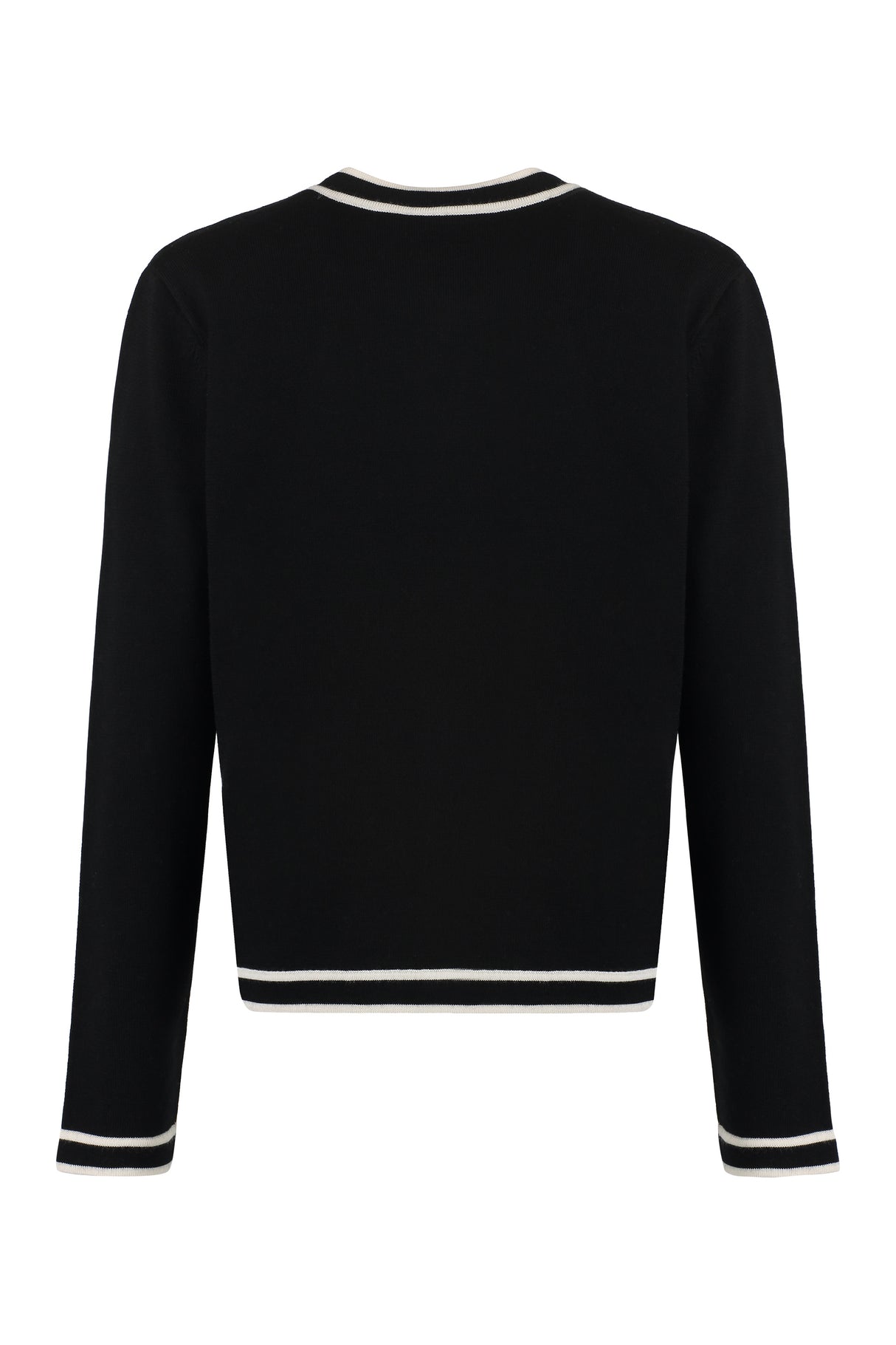 TORY BURCH Classic Black Wool Cardigan for Women